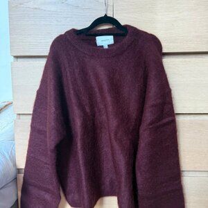 H&M mohair burgundy oversized jumper